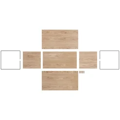 Storage box oak 33x60 cm, Wood. black