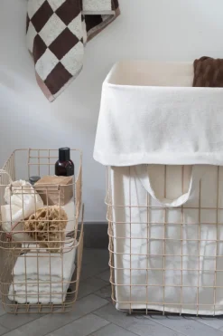 Store-it storage basket with cotton bag large, Sand