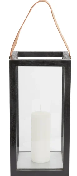 Storm lantern 40 cm, Black