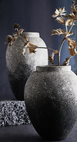 Story flower pot h28 cm Ø23 cm, grey