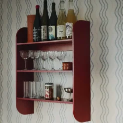 Strapats wall shelf 62x73,6 cm, Burgundy