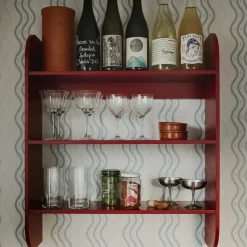 Strapats wall shelf 62x73,6 cm, Burgundy