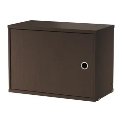 String cabinet with door, Dark oak, 58x30 cm