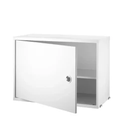 String cabinet with door, White, 58x30 cm