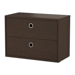 String cabinet with drawers, Dark oak, 58x30 cm