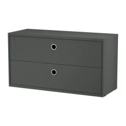 String cabinet with drawers, Dark grey, 78x30 cm