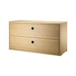 String cabinet with drawers, Oak, 78x30 cm
