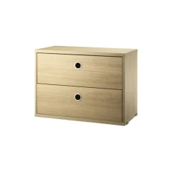 String cabinet with drawers, Oak, 58x30 cm