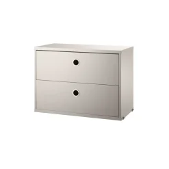 String cabinet with drawers, Beige, 58x30 cm