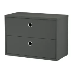 String cabinet with drawers, Dark grey, 58x30 cm