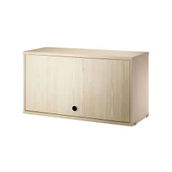 String cabinet with flip door, Ash, 78x30 cm