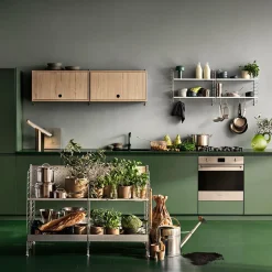 String cabinet with flip door, Ash, 78x30 cm