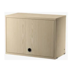 String cabinet with flip door, Ash, 58x30 cm