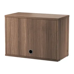 String cabinet with flip door, Walnut, 58x30 cm