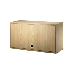 String cabinet with flip door, Oak, 78x30 cm