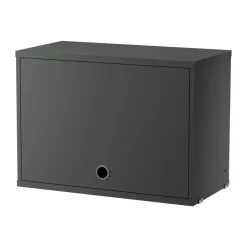 String cabinet with flip door, Dark grey, 58x30 cm