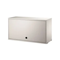 String cabinet with flip door, Beige, 78x30 cm