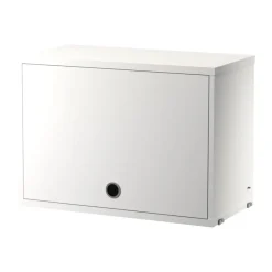 String cabinet with flip door, White, 58x30 cm