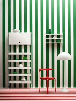 String cabinet with flip door, White, 58x30 cm