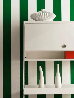 String cabinet with flip door, White, 58x30 cm