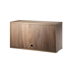 String cabinet with flip door, Walnut, 78x30 cm