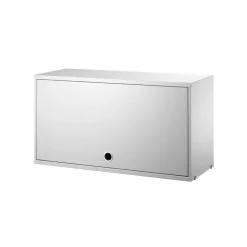 String cabinet with flip door, Grey, 78x30 cm