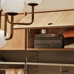String cabinet with flip door, Grey, 78x30 cm