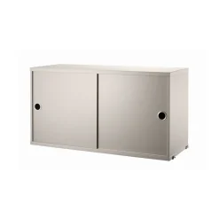 String cabinet with sliding door, Beige, 78x30 cm