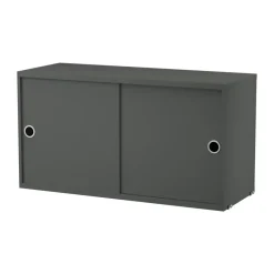 String cabinet with sliding door, Dark grey, 78x30 cm