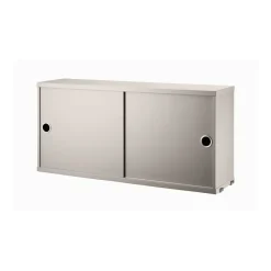 String cabinet with sliding door, Beige, 78x20 cm