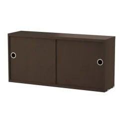 String cabinet with sliding door, Dark oak, 78x20 cm