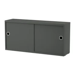 String cabinet with sliding door, Dark grey, 78x20 cm