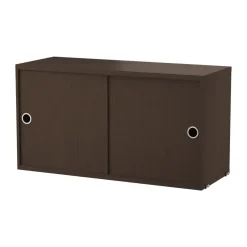 String cabinet with sliding door, Dark oak, 78x30 cm