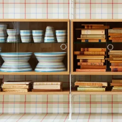 String display cabinet, Ash black stain, 78x30 cm