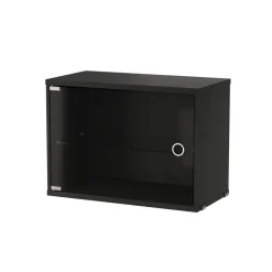 String display cabinet, Black stained ash, 58x30 cm