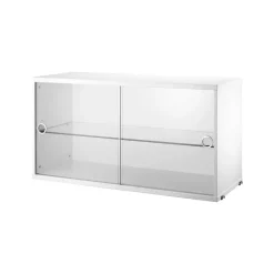 String display cabinet, White, 78x30 cm