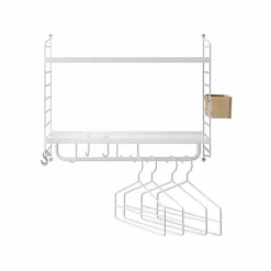 String hall wall shelf, White
