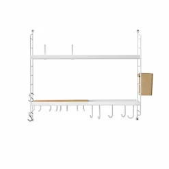 String kitchen wall shelf, White