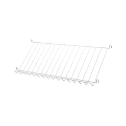 String magazine shelf wire, White