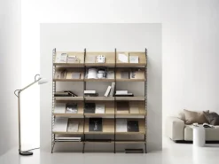 String magazine shelf wood, White, 58x30 cm