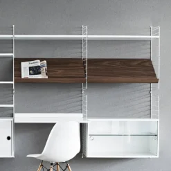 String magazine shelf wood, Beige, 78x30 cm