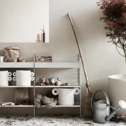 String Outdoor shelf, Galvanized-58x30 cm-high edge