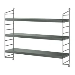 String Pocket wall shelf, Dark grey