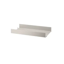 String shelf metal, Beige, 58x30 cm, high edge