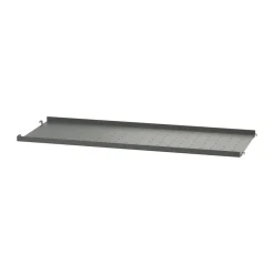String shelf metal, Dark grey, 78x30 cm, low edge