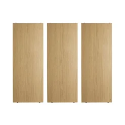 String shelf, Oak, 78x30 cm, 3-pack