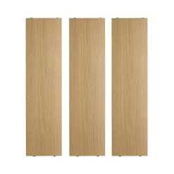 String shelf, Oak, 78x20 cm, 3-pack