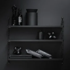 String shelf Pocket black stained ash, black stained ash