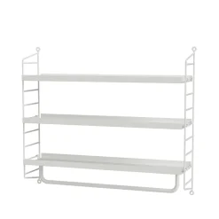 String shelf Pocket metal, white