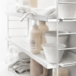 String shelf Pocket metal, white